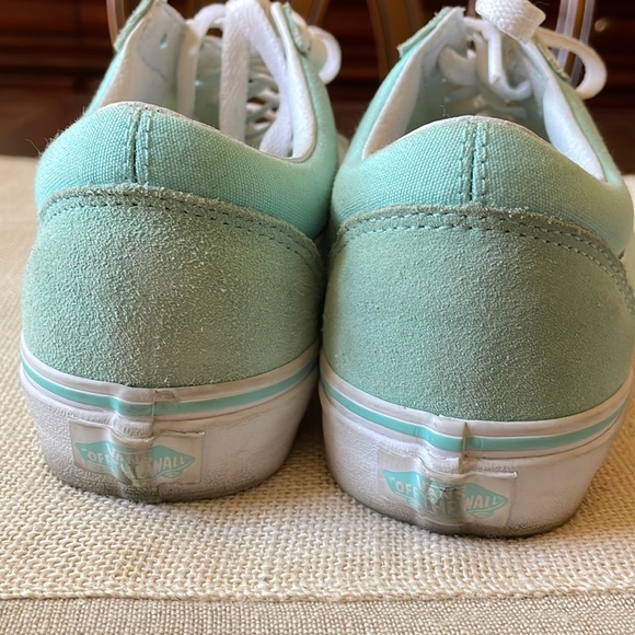 Vans Old Skool Aruba blue tiff white sneakers shoes women’s sz 8 men’s sz 6.5 - Picture 4 of 12